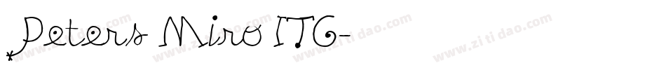 Peters Miro ITC字体转换